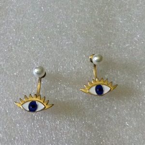 Evil eye earrings